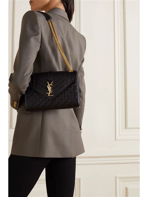 ysl black bag medium|saint laurent quilted shoulder bag.